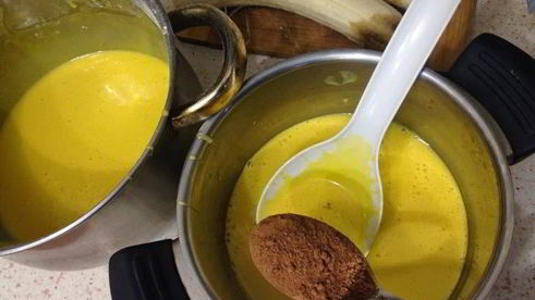 шарлотка с бананами