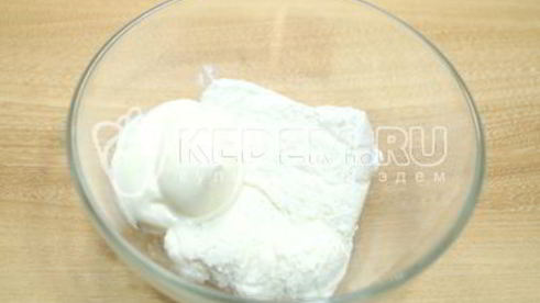 шарлотка с творогом и яблоками