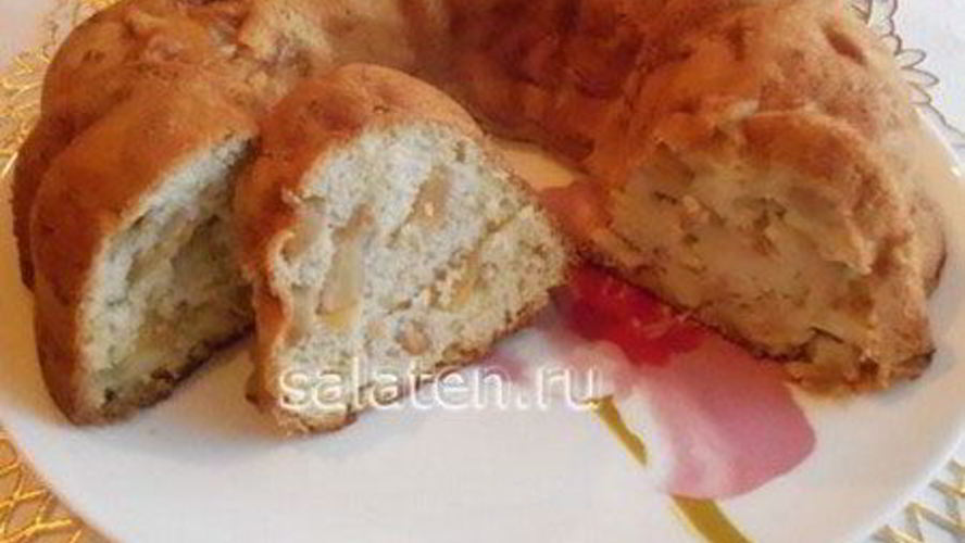 Рецепт шарлотки с яблоками и бананами