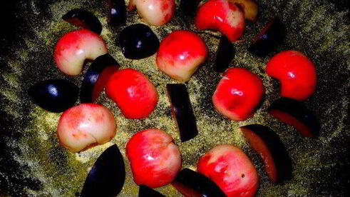 творожная шарлотка с райскими яблочками