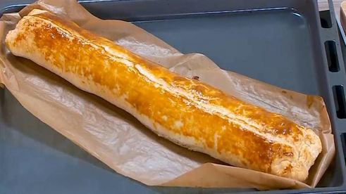 быстрый штрудель с финиками и орехами