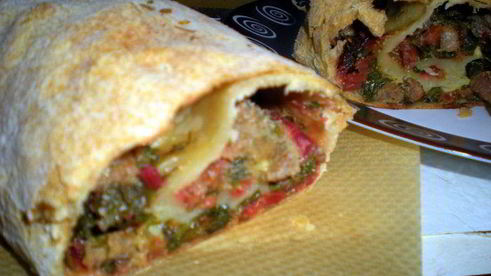 штрудель с ботвой