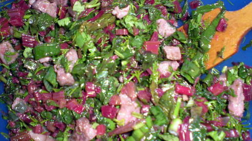 штрудель с ботвой