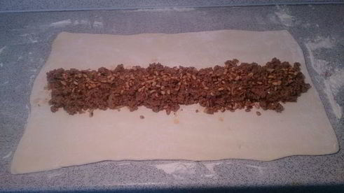 штрудель с мясом