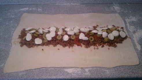 штрудель с мясом