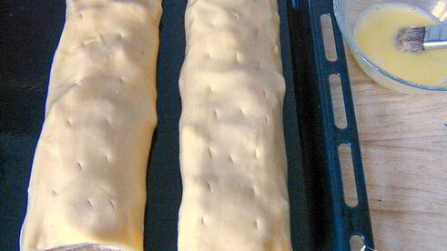 штрудель с яблоками