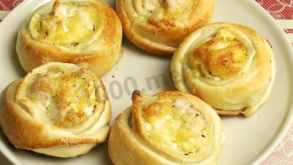 Рецепт Слоеных слоек с курицей