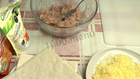 слоеные слойки с курицей