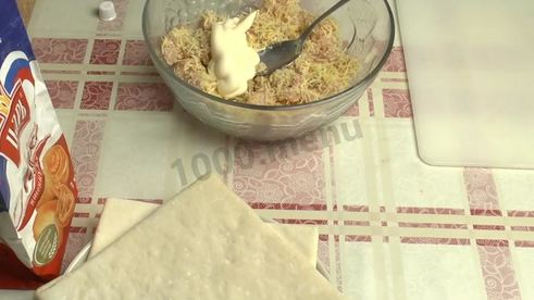 слоеные слойки с курицей