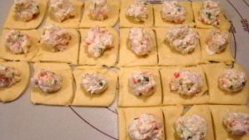 слойки с крабовыми палочками