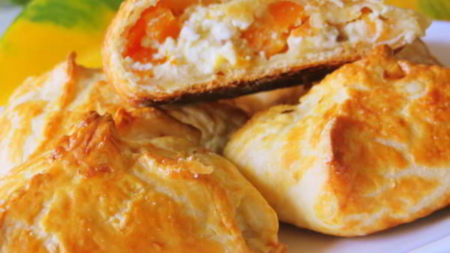 Рецепт слоек с творогом и тыквой