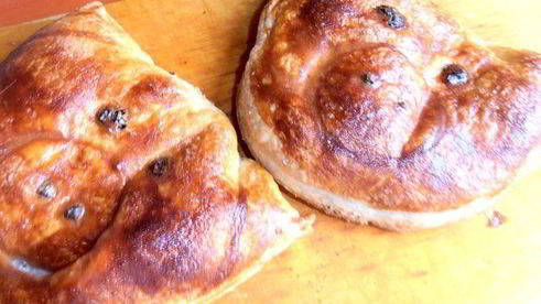 слойки с творогом румяные хрюши