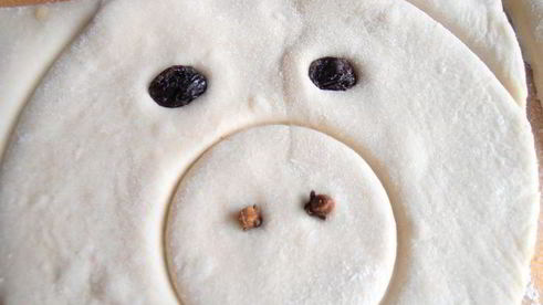 слойки с творогом румяные хрюши