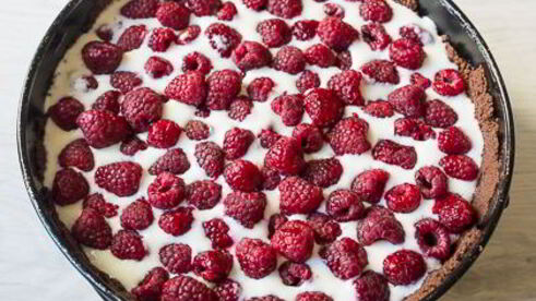 нежный творожник с малиной