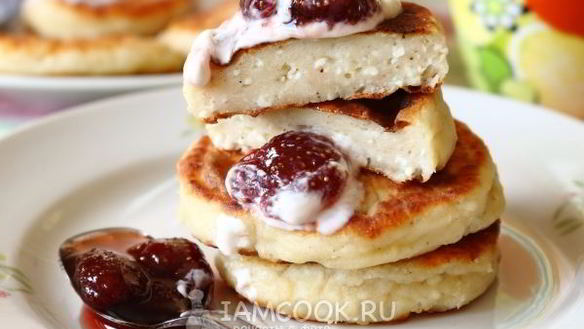 Рецепт Пышных сырников без манки