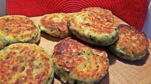 сырники со шпинатом и кунжутом