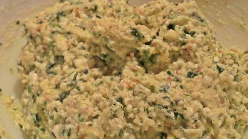 сырники со шпинатом и кунжутом