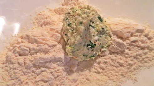 сырники со шпинатом и кунжутом