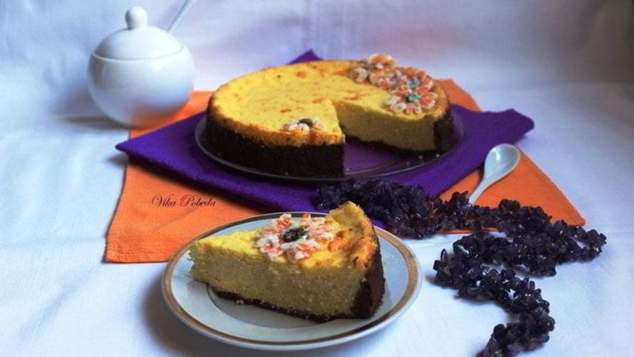 Рецепт воздушного творожника на шоколадной основе