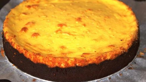 воздушный творожник на шоколадной основе