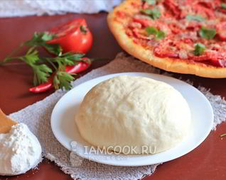 Дрожжевое тесто на кефире для пиццы