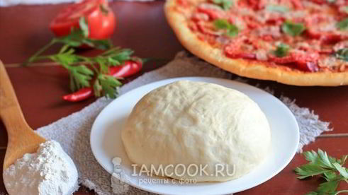 дрожжевое тесто на кефире для пиццы