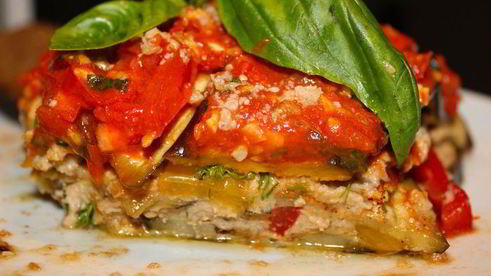 баклажанный закусочный торт