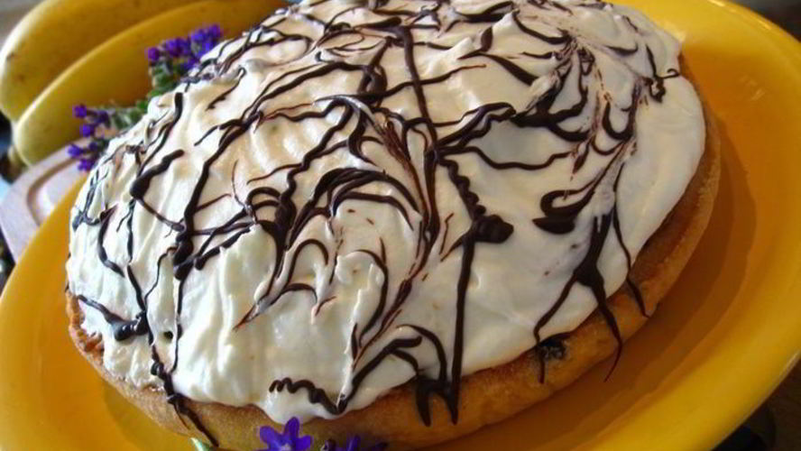 Рецепт бананового тортика с вареной сгущенкой