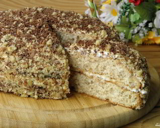 Бисквитный медовик без масла