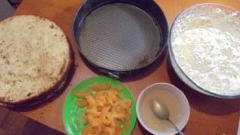 бисквитный торт с кремом из сгущенки