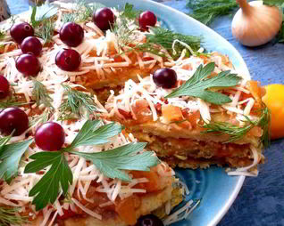 Кабачковый торт Мозаика