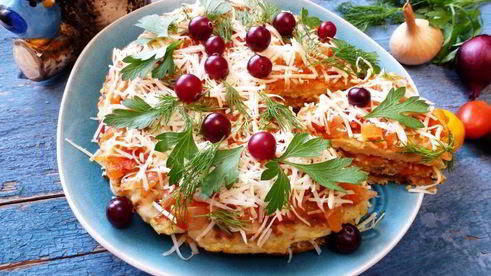 кабачковый торт мозаика