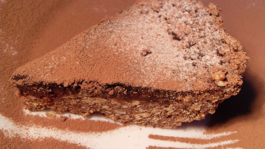 Рецепт шоколадна-орехового торт без запекания