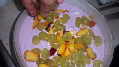 творожно-фруктовый торт