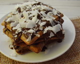 Шоколадно-творожные вафли