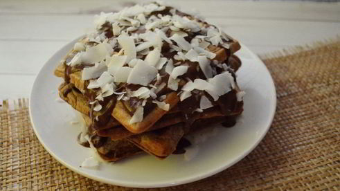 шоколадно-творожные вафли