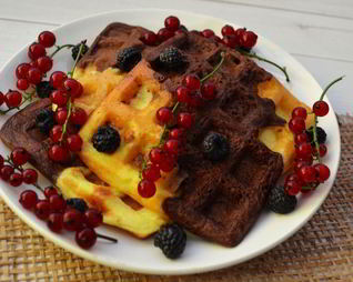 Шоколадно-ванильные вафли