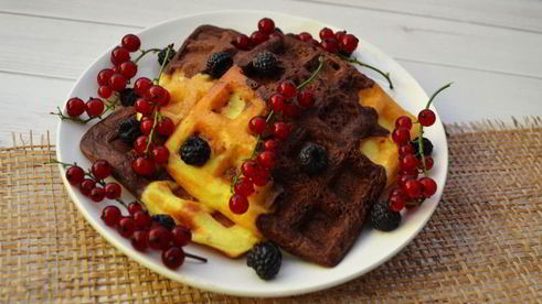 шоколадно-ванильные вафли