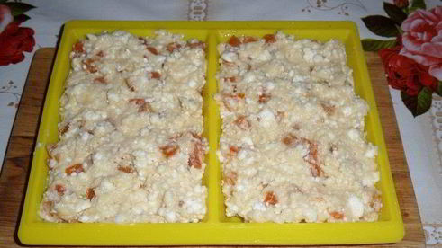 творожные вафли с курагой