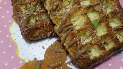 творожные вафли с курагой