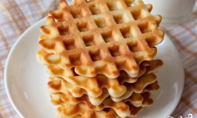 Вафли на сметане в электровафельнице