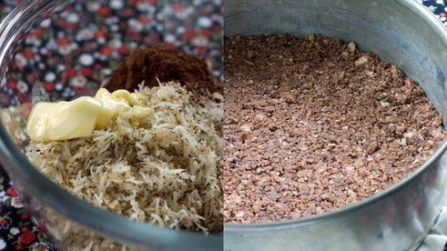 вафли с кокосом и какао