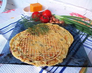 Вафли с сыром и зеленью