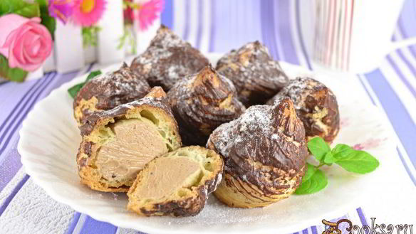 Рецепт Профитролей с кофейным кремом