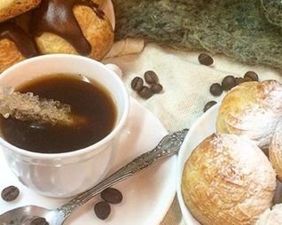 Профитроли с кокосовым кремом