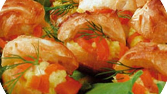 Рецепт Профитролей с копченым лососем