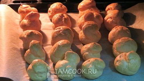 закусочные профитроли с лососем