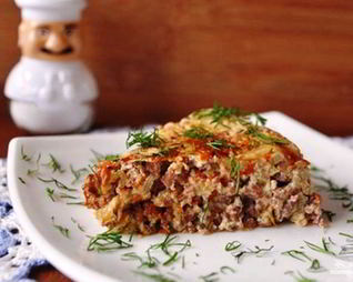Капустная запеканка с фаршем в мультиварке