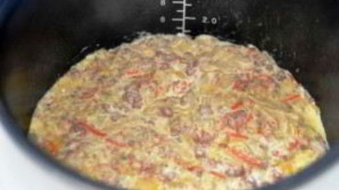 капустная запеканка с фаршем в мультиварке