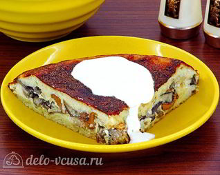 Картофельная запеканка с грибами в мультиварке